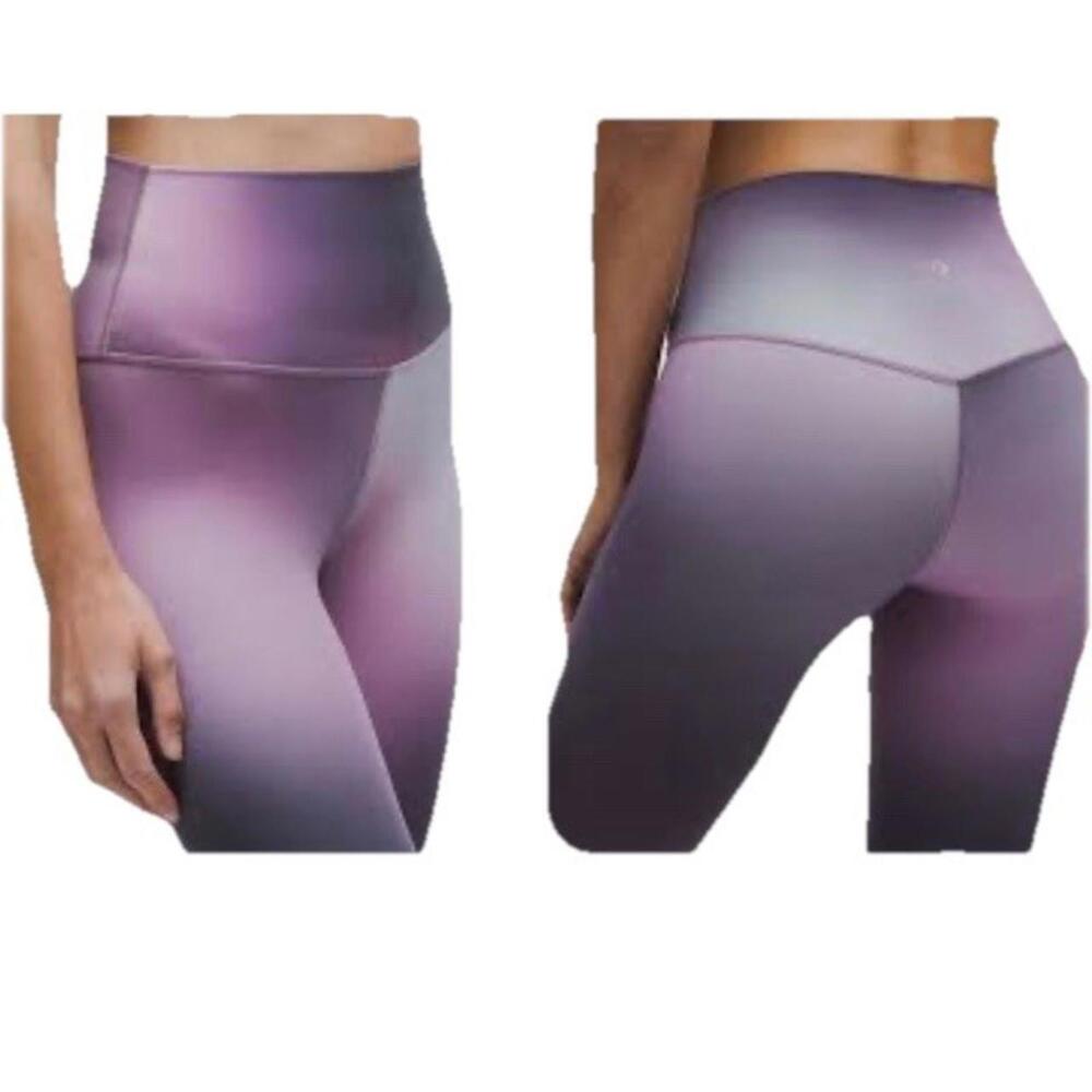 Lululemon Align High-Rise Pant 25"Aurora Haze Purple Multi sz 10 NWT Tie Dye $98